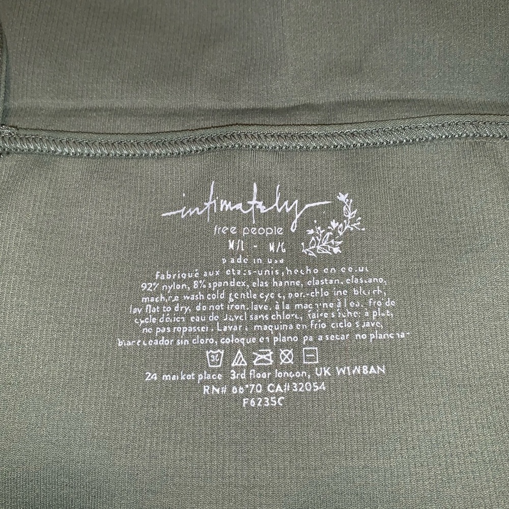 Free People ARMY GREEN Ali low back bra - Picture 8 of 8